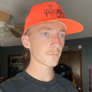 Orange vintage Bench racing strapback